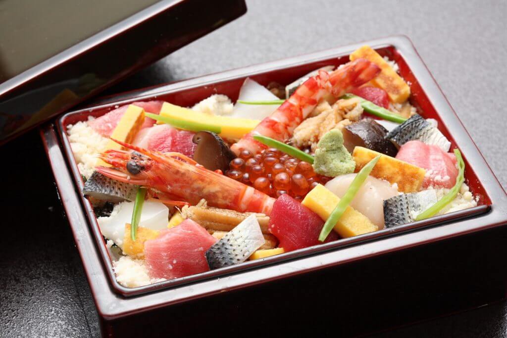 a photo of chirashi-zushi