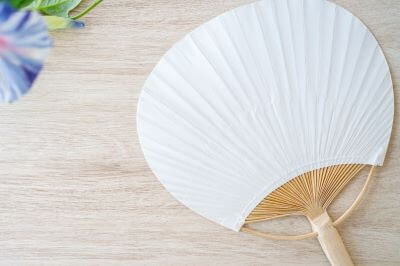 a photo of Round Japanese fan