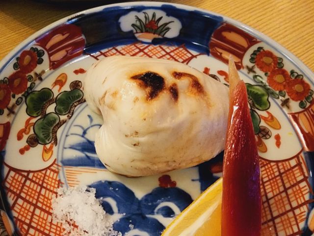 A photo of Tiger puffer testes (Torafugu shirako)