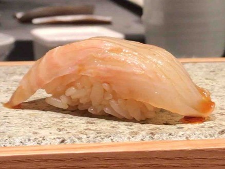 A photo of Barfin flounder (Matsukawagarei) nigiri