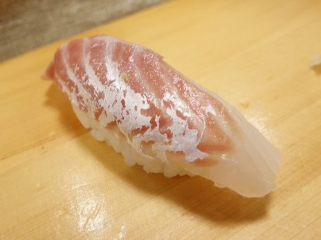 a photo of Blackfin Seabass (Hirasuzuki) nigiri