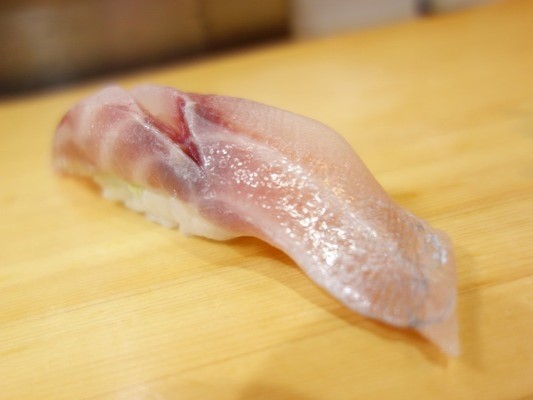 A photo of Silver croaker (Ishimochi) nigiri