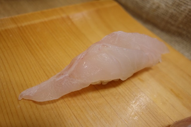 A photo of Sunrise Perch (Akaisaki) nigiri