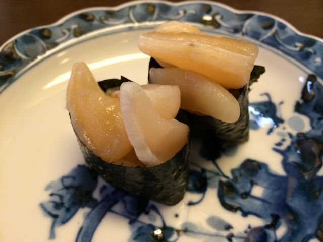 A photo of Japanese pearl-oyster ligaments (Akoyagai hashira)