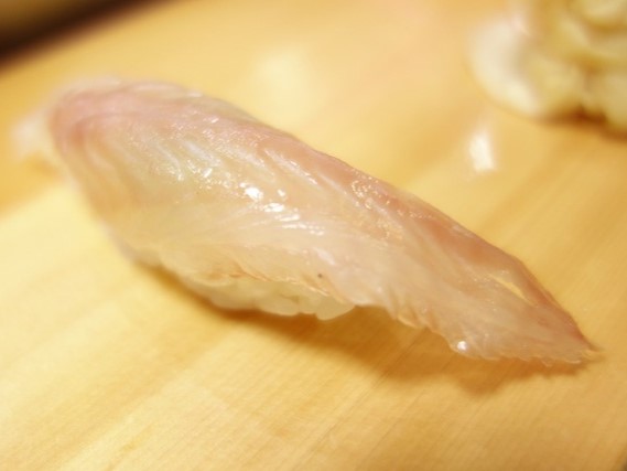 A photo of Brown hakeling (Ezoisoainame) nigiri