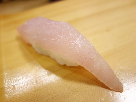 A photo of Blackspot pigfish (Kitsunedai) nigiri