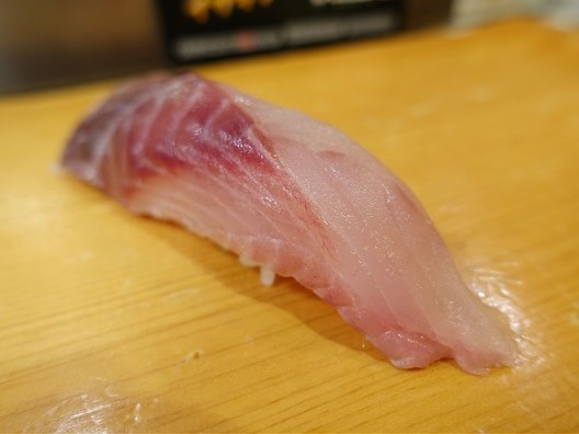 A photo of Gray rockfish (Kuromenuke) nigiri