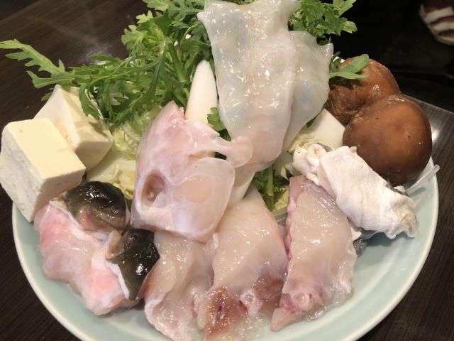 A photo of Fugu nabe