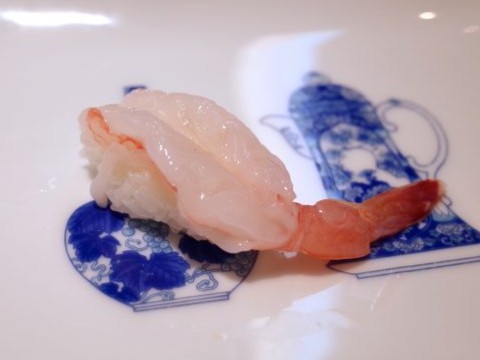 A photo of Jack-knife shrimp (Higenagaebi) nigiri