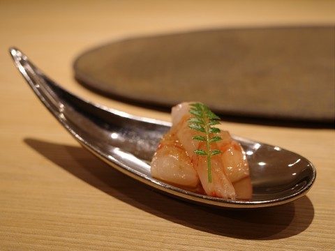 A photo of Botan ebi sashimi