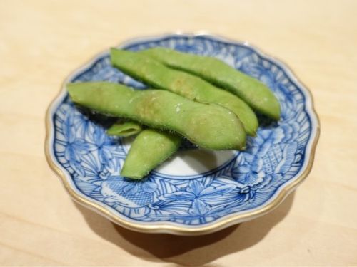 A photo of edamame