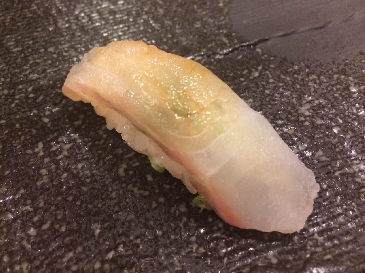 A photo of hoshigarei nigiri sushi