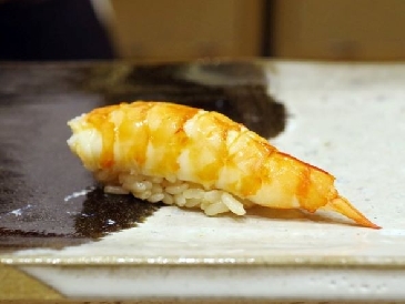 A photo of Kuma ebi nigiri