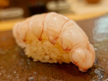 A photo of Akaza ebi nigiri