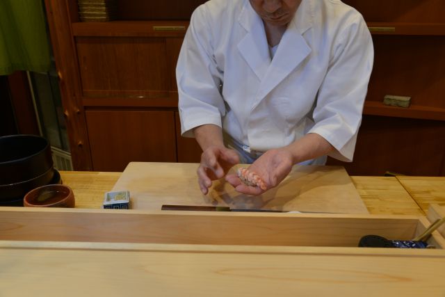 A photo of sushi chef