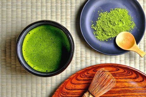 a photo of matcha tea