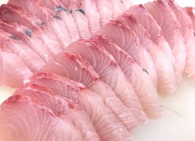 a photo of kanapchi sashimi