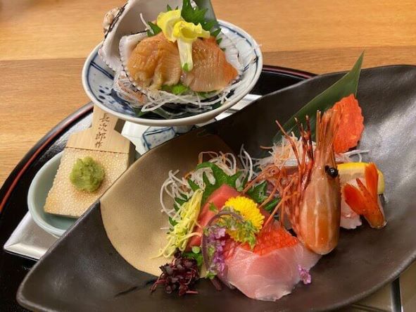 a photo of sashimi