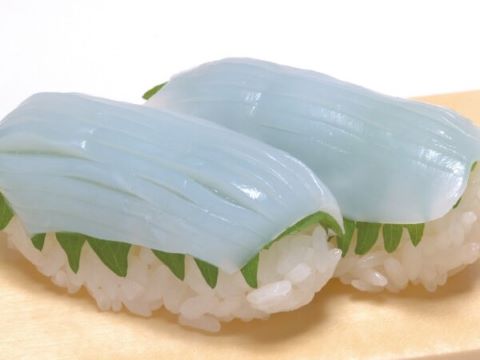 a photo of Squid nigiri