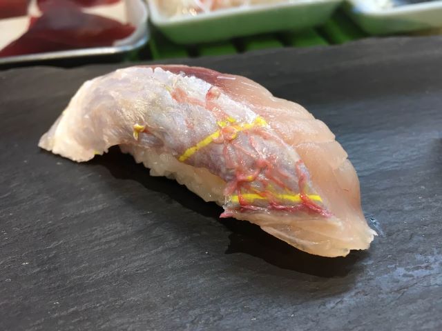 a photo of Itoyoridai nigiri sushi
