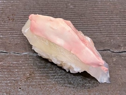 a photo of Umazurahagi nigiri sushi