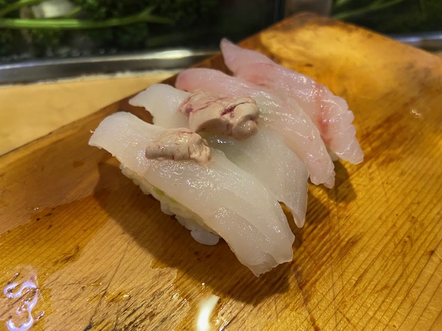 a photo of Black scraper (Umazurahagi), and Marbled rockfish (Kasago)
