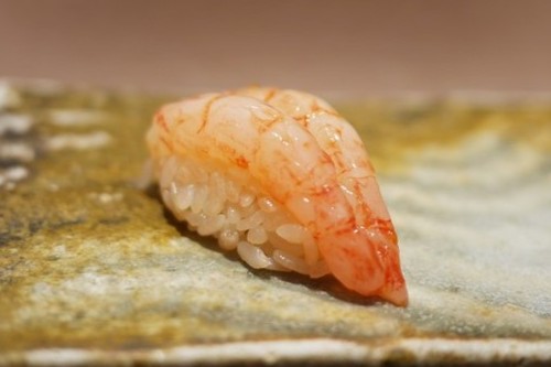 A photo of sweet shrimp nigiri